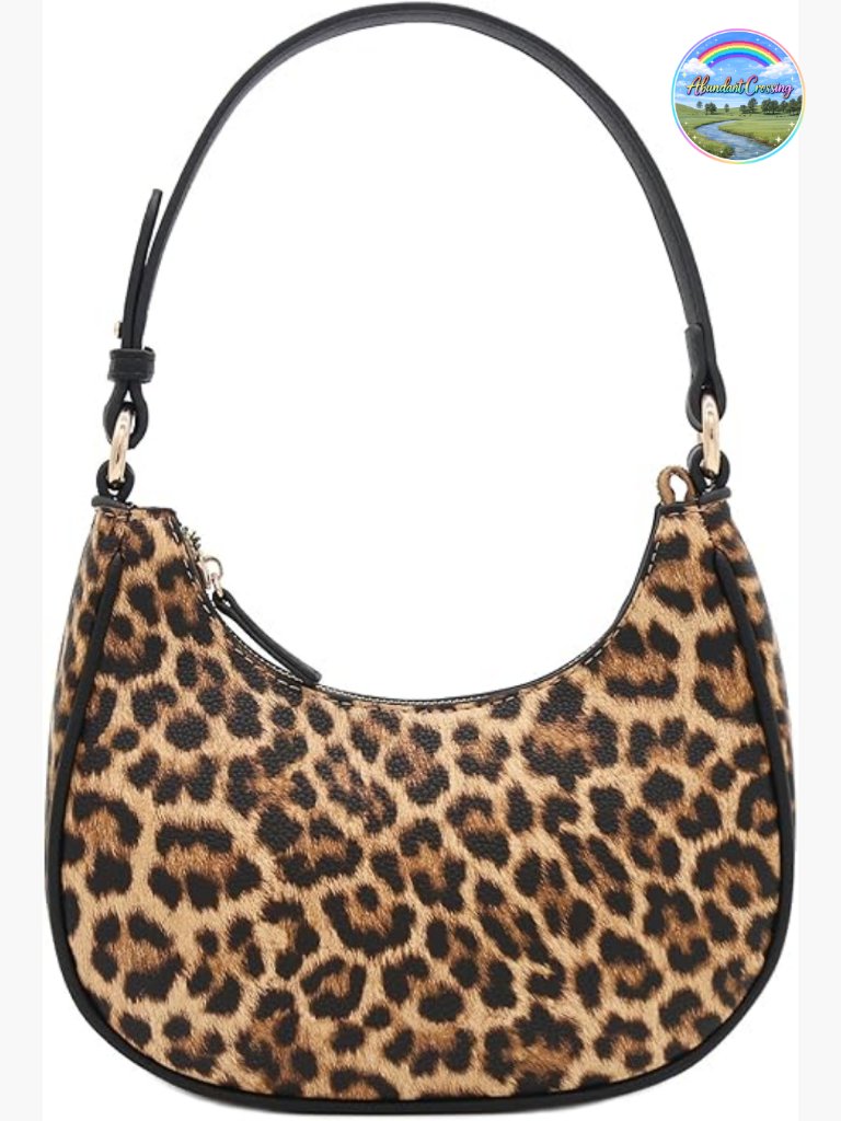 Small Crescent Shoulder Bag Underarm Purse Faux Leather